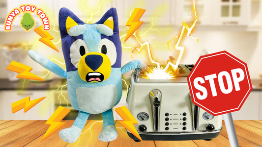 Bluey Stop! That's Dangerous! - Kitchen Safety Lessons For Kids with Bluey Toys