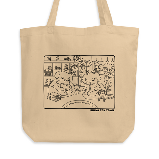 Let's Read Doodle Tote Bag